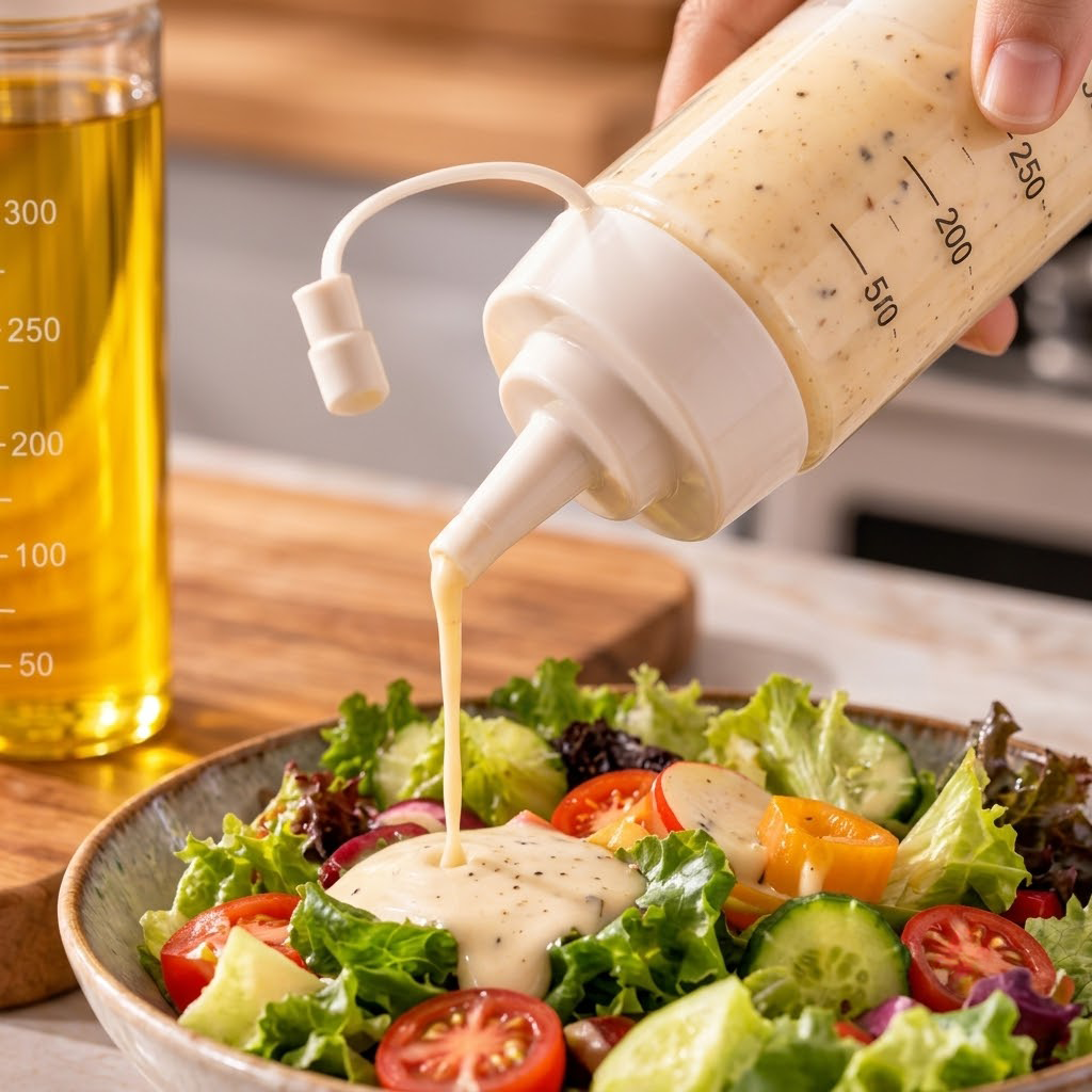 Measured Squeeze Condiment Dispenser Bottle