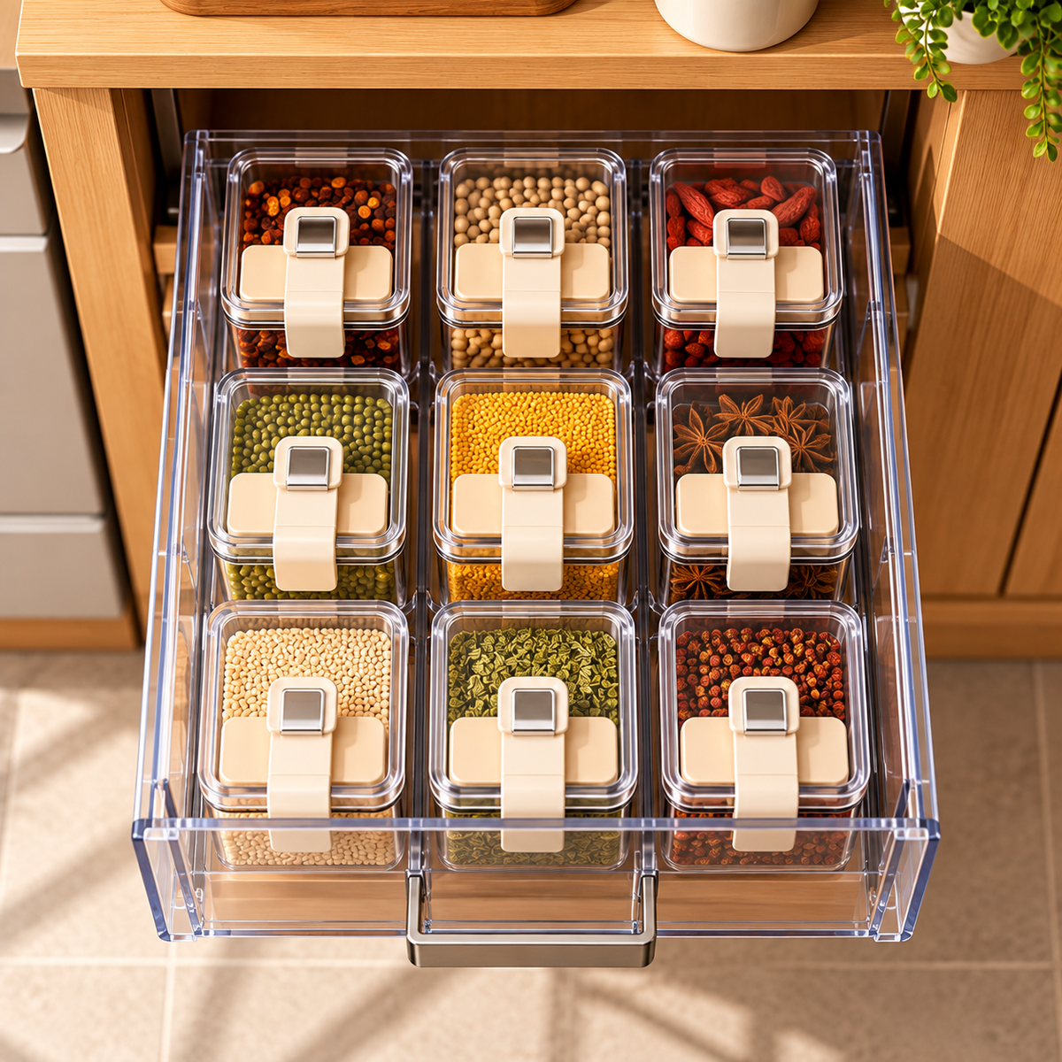 Pull-Out Drawer Spice Organizer