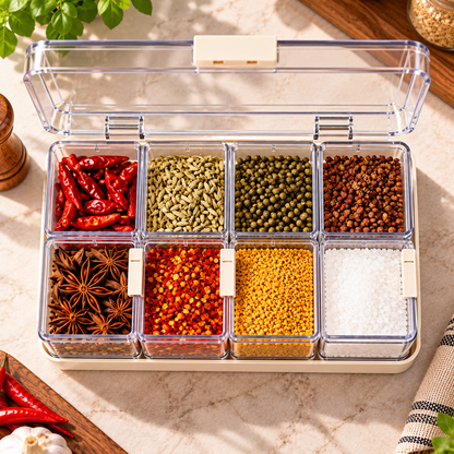 Clear Multi-Compartment Spice Organizer
