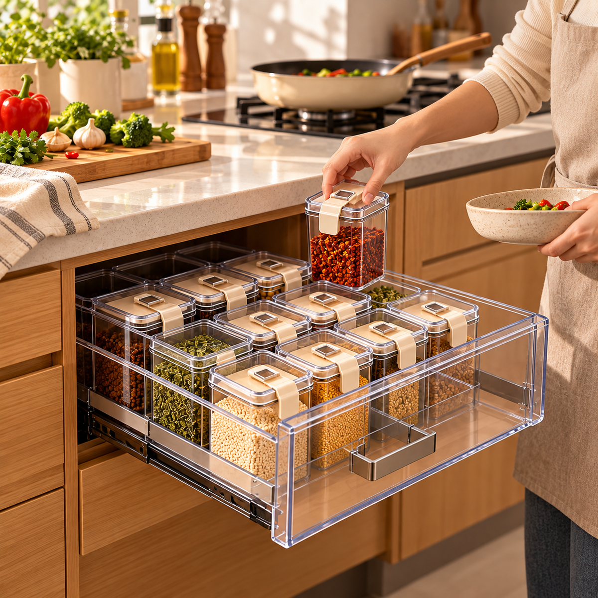 Pull-Out Drawer Spice Organizer