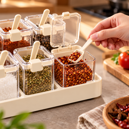 Transparent Spice Organizer Set