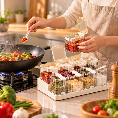 Transparent Spice Organizer Set