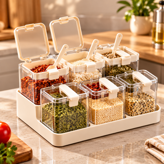 Transparent Spice Organizer Set