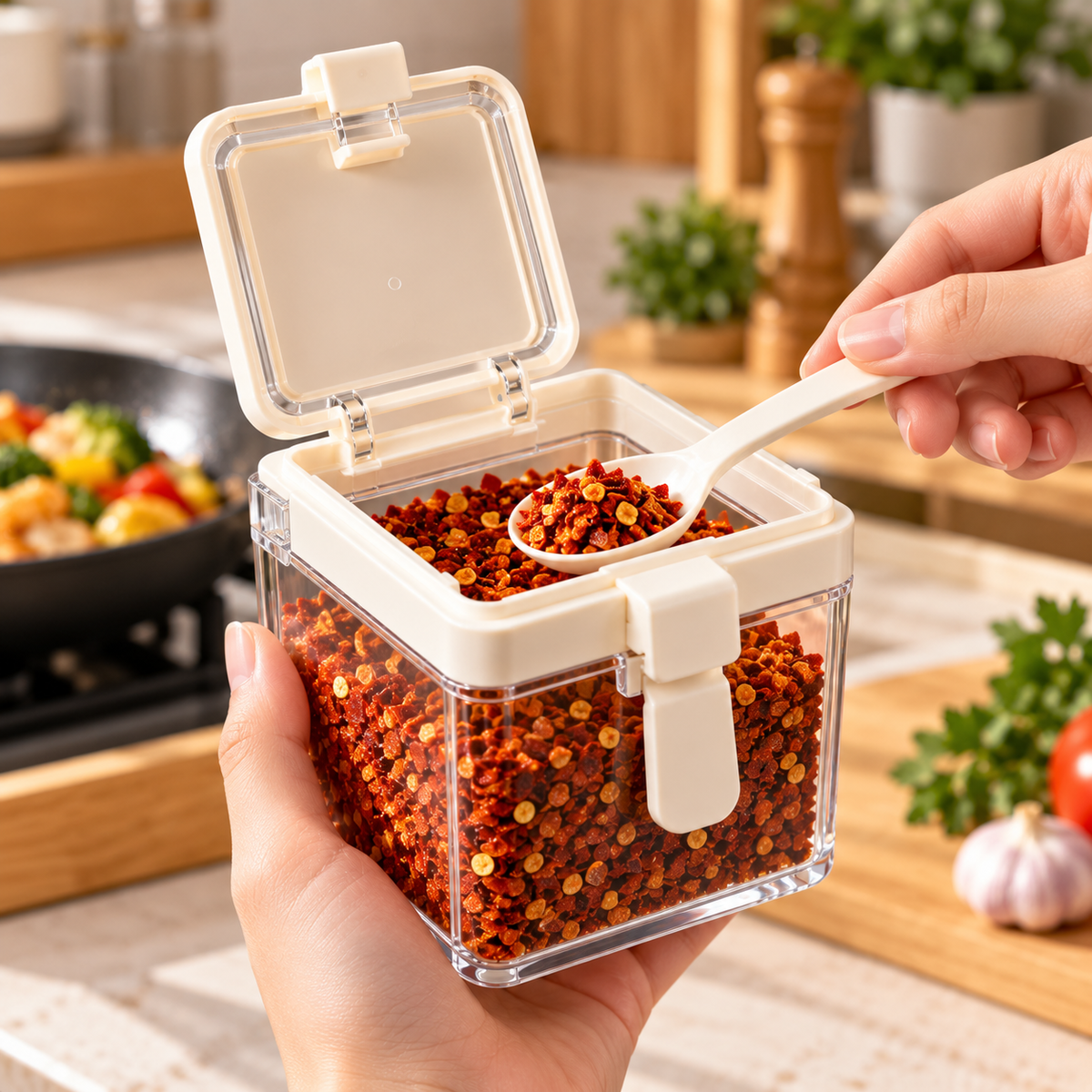 Transparent Spice Organizer Set