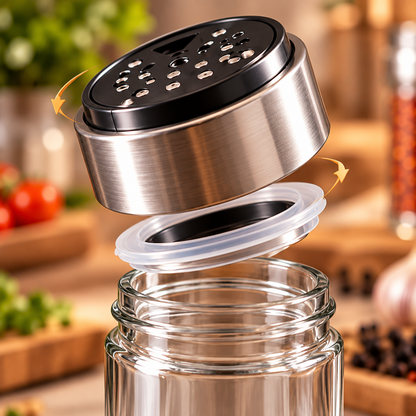 Stainless Steel Glass Spice Shaker